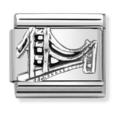 Nomination Composable Classic Link 330105/02 Golden Gate Bridge Relief in 925 Silver